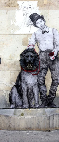 Levalet® | "Banqueroute" - Sreet art mural graffitti creative intervention urban public spaces Paris