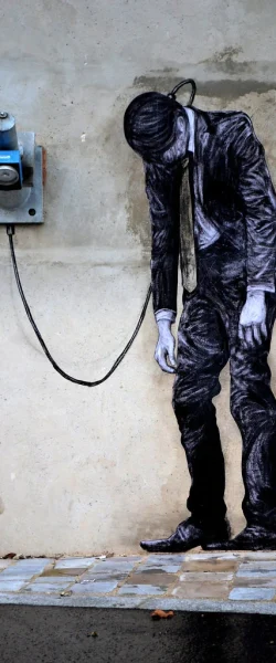 Levalet® | "Reload" - Sreet art mural graffitti creative intervention urban public spaces Paris