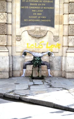 Levalet® | "La Nausee" - Sreet art mural graffitti creative intervention urban public spaces Paris