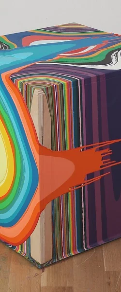 Holton Rower® | Tall painting contemporary art readymade psychedelic mesmerizing colorful random beautiful painting patterns