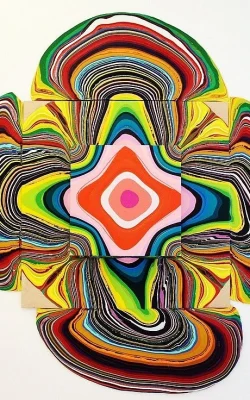 Holton Rower® | Tall painting contemporary art readymade psychedelic mesmerizing colorful random beautiful painting patterns