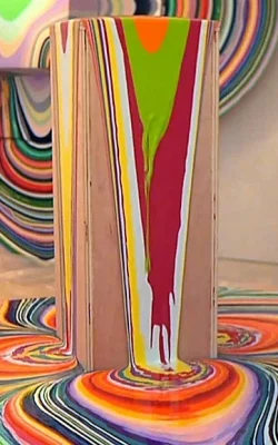 Holton Rower® | Tall painting contemporary art readymade psychedelic mesmerizing colorful random beautiful painting patterns