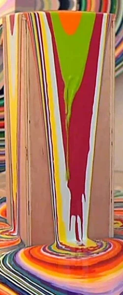 Holton Rower® | Tall painting contemporary art readymade psychedelic mesmerizing colorful random beautiful painting patterns