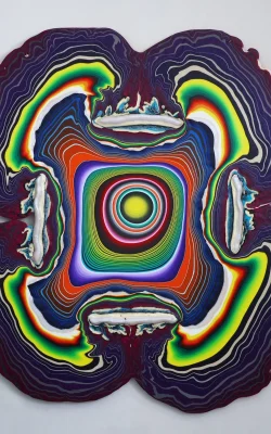 Holton Rower® | Tall painting contemporary art readymade psychedelic mesmerizing colorful random beautiful painting patterns