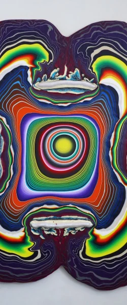 Holton Rower® | Tall painting contemporary art readymade psychedelic mesmerizing colorful random beautiful painting patterns