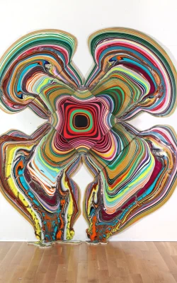 Holton Rower® | Tall painting contemporary art readymade psychedelic mesmerizing colorful random beautiful painting patterns